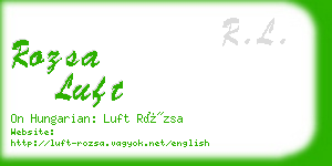 rozsa luft business card